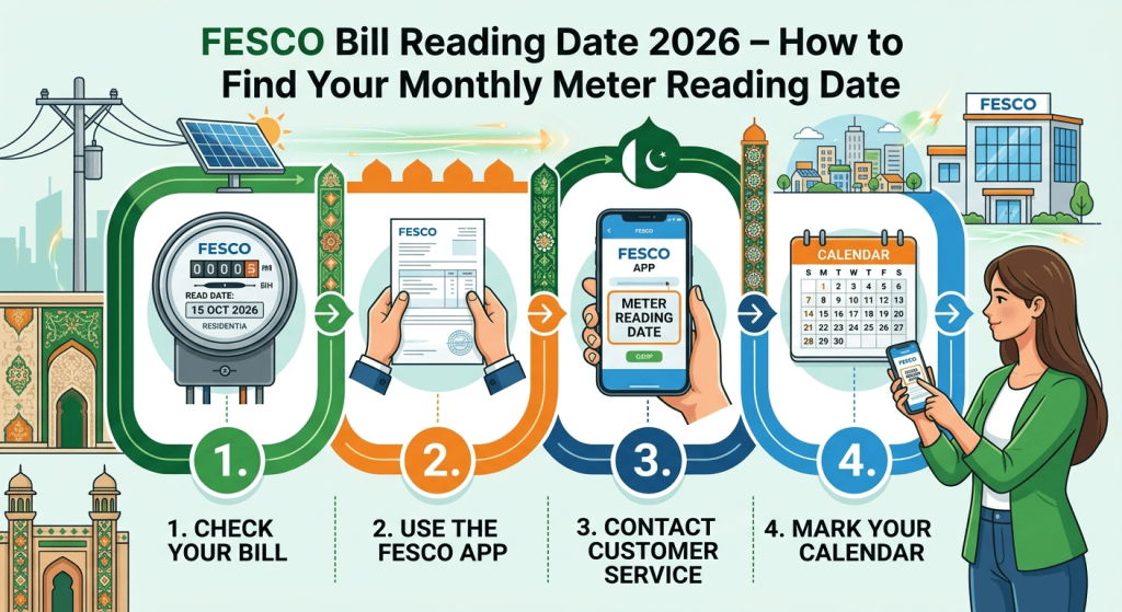FESCO Bill Reading Date 2026 monthly meter reading