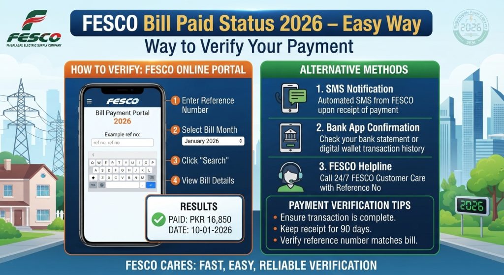 FESCO Bill Paid Status 2026 payment verification guide